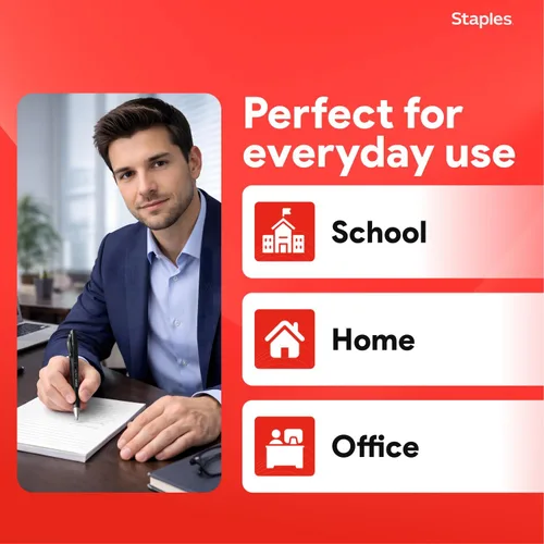 Miniatura 7 de STAPLES Bolígrafos de gel retráctiles, punta media de 0.028 in, tinta negra, paquete de 12 bolígrafos de gel Sonix con clip de bolsillo