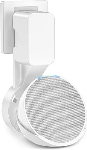 Miniatura 8 de ZUOLACO Wall Mount Holder for Echo Pop, Outlet Hanger Stand for Echo Pop, Built-in Cable Management, Black