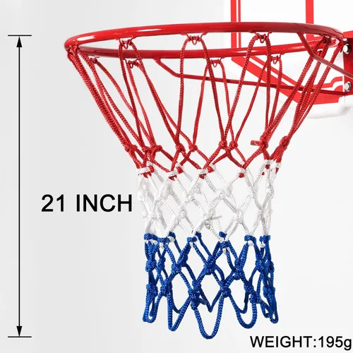 Miniatura 7 de NEIJIANG Red de baloncesto de repuesto, actualización 2025, redes de baloncesto profesionales gruesas resistentes para exteriores, resistente a