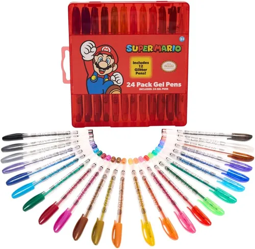Miniatura 20 de Innovative Designs Beetlejuice - Juego de bolígrafos de gel para niños, paquete de 24 con bolígrafos de gel con purpurina, bonitos bolígrafos