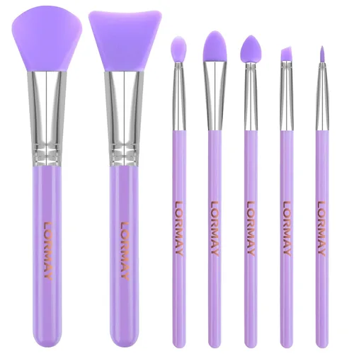 Miniatura 9 de LORMAY Juego de cepillos de silicona de 7 piezas para manualidades y maquillaje de resina UV, color verde Para manualidades de resina epoxi UV
