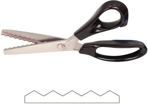 Miniatura 11 de Tijeras profesionales de costura para costura, tijeras profesionales de acero inoxidable con agarre cómodo, cuchillas dentadas y festoneadas
