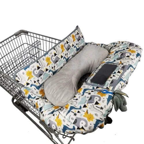 Miniatura 8 de Funda para carrito de compras para bebé/niño pequeño, funda para silla alta 2 en 1, fácil de colocar y quitar, con soporte para teléfono celular