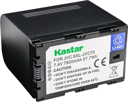 Miniatura 2 de Kastar Paquete de 1 batería SSL-JVC70 de 7.4 V 7800 mAh compatible con JVC SSL-JVC50, SSLJVC50, SSL-JVC70, SSLJVC70, SSL-JVC75, SSLJVC75, BN-S8I50