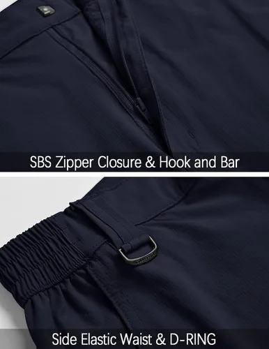 Miniatura 45 de Pantalones de senderismo para hombre, convertibles, con cremallera, ligeros, impermeables, de secado rápido, pesca al aire libre, viajes, safari