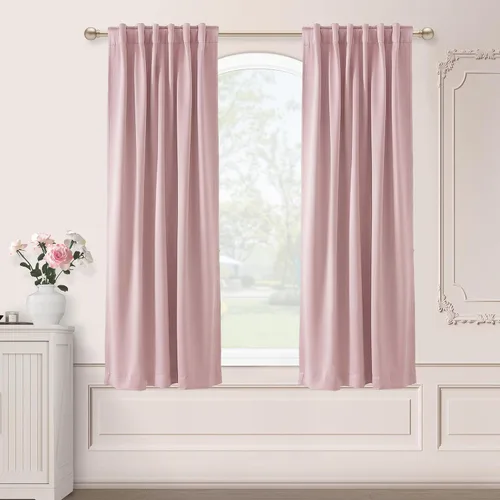 Miniatura 82 de SHINELAND Cortinas opacas cortas para ventanas de dormitorio, cortinas de baño, 45 pulgadas de largo