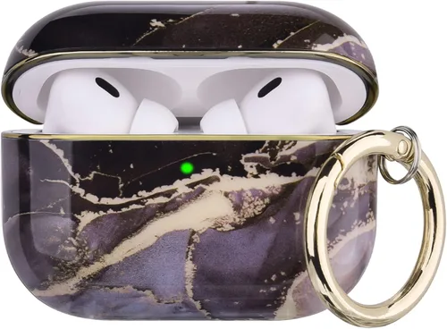 Miniatura 7 de OLEBAND Funda para Airpod de 3ª generación con patrón, tapa dura, antideslizante, compatible con Apple Airpod Pro de 3ª generación, para mujeres