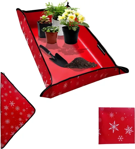Miniatura 31 de Tapete grande de trasplante de plantas, tapete grueso impermeable para macetas, tapete de jardinería para suculentas, tapete portátil