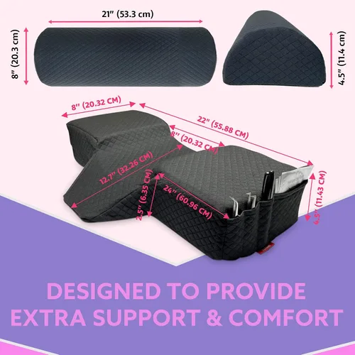 Miniatura 3 de Almohada de cabeza + almohada de piernas Almohada curvada de espuma viscoelástica con soporte para cuello y espalda Almohada de refuerzo