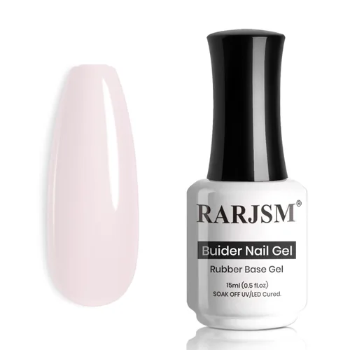 Miniatura 17 de RARJSM Esmalte de uñas de gel con base de goma de fibra de vidrio rosa y flor de cerezo desnudo, para reparar uñas rotas, fortalecedor, capa base