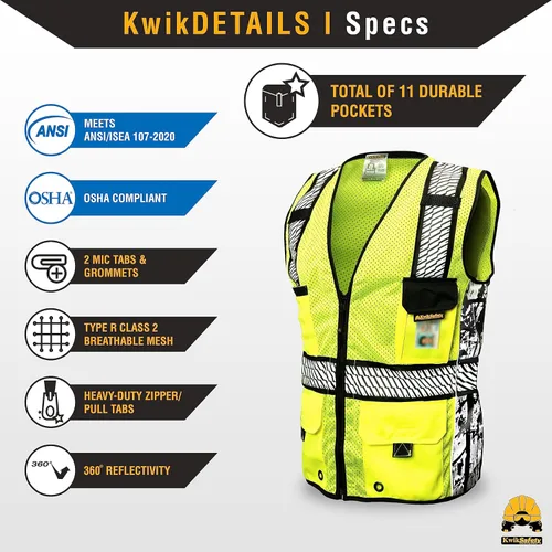 Miniatura 5 de KwikSafety - Charlotte, NC - RoadBOSS Econ & Premium Safety Vest Class 2 Reflective Vest ANSI OSHA Safety Vest for Men