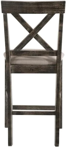 Miniatura 6 de Acme Martha II - Silla de altura de mostrador en lino bronceado y gris desgastado (juego de 2)