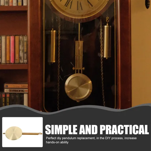 Miniatura 6 de Piezas de reloj de péndulo de repuesto de metal para relojes de pared y regulador 20.50X7.50X0.31.5 in largo reloj péndulo accesorio para reparación