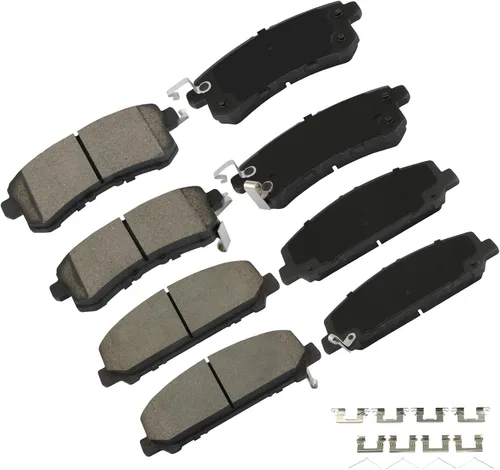 Miniatura 22 de cciyu Juego de pastillas de freno de cerámica delanteras y traseras D946 D683, 8 piezas para BMW 330Ci 2001-2005 para BMW 330i 2001-2005 para BMW