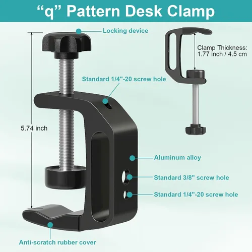 Miniatura 5 de Soporte para tablet debajo del gabinete, soporte para tableta de cocina, soporte para iPad para escritorio/mesa/tabla/silla, compatible