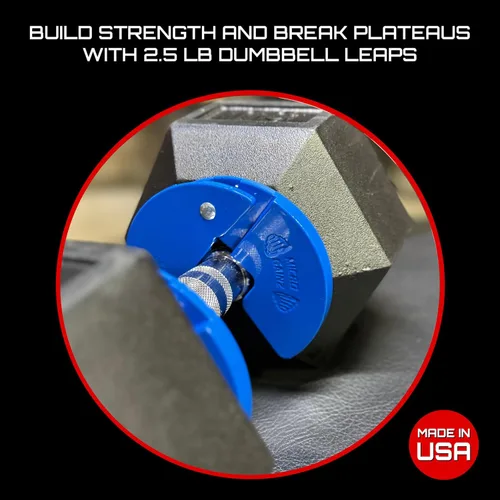 Miniatura 2 de Micro Gainz - Placa fraccional para mancuernas de 1.25lb, ideal para micro cargas, (elige color) juego de 4 placas fraccionales, diseñadas para Azul