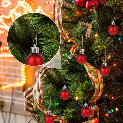 Miniatura 5 de SAVITA 200 ganchos para adornos de Navidad, 2.4 x 0.5 pulgadas, ganchos para adornos de árbol de Navidad en forma de C con caja de almacenamiento