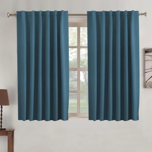 Miniatura 68 de Turquoize Cortinas Opacas para Tratamiento de Ventana con Trabillas Traseras para Sala de Estar/Dormitorio, Tratamientos de Ventana con Aislamiento