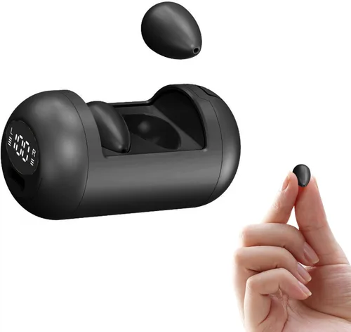 Miniatura 9 de Auriculares invisibles en tono de piel, pequeños, discretos, ocultos en el oído, para el trabajo, mini auriculares inalámbricos Bluetooth