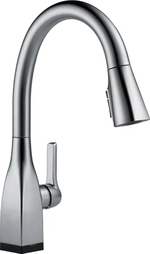 Delta Faucet Mateo Touch - Grifo de cocina de níquel cepillado, grifos de cocina con rociador extraíble, grifo de fregadero de cocina, grifo táctil
