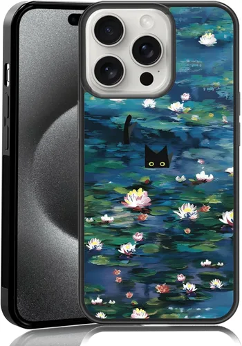 Miniatura 24 de Elegante funda de teléfono con diseño de gato Marie compatible con iPhone 11, funda de encaje dorado para iPhone, a prueba de golpes, rosa fucsia