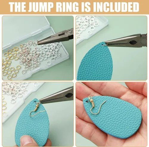 Miniatura 3 de Inbagi Kit de 481 piezas de fabricación de aretes, joyería a granel, aretes con lágrima y cuentas redondas, ganchos para aretes, anillos abiertos