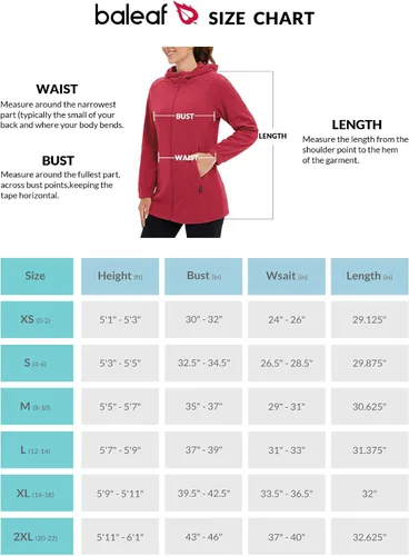 Miniatura 6 de BALEAF Chaqueta larga de forro polar con capucha y cremallera completa para mujer, abrigo de invierno suave y ligero