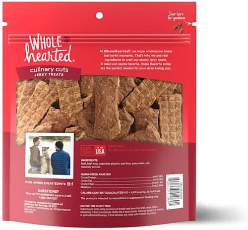 Miniatura 2 de WholeHearted by Petco Culinary Cuts Receta de carne seca para perros golosinas de 16 onzas