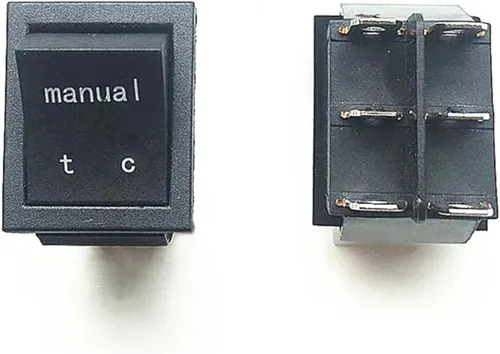 Miniatura 7 de 3 piezas Interruptor de engranajes de 31x25mm de 6 pines 6V/12V Interruptor de palanca de avance, parada, marcha atrás para juguetes eléctricos