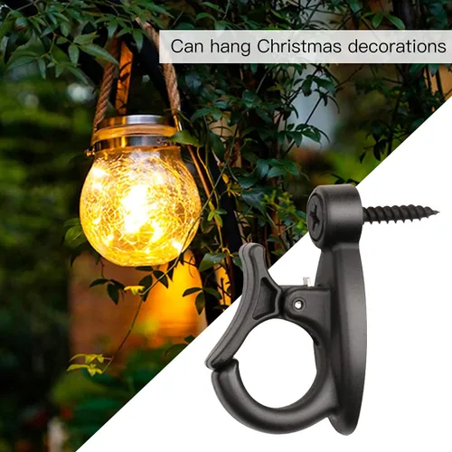 Miniatura 5 de GEZIDEA Ganchos para colgar luces, ganchos de luces de cadena, ganchos de rosca para colgar luces de cadena y alambre, plantas, campanillas