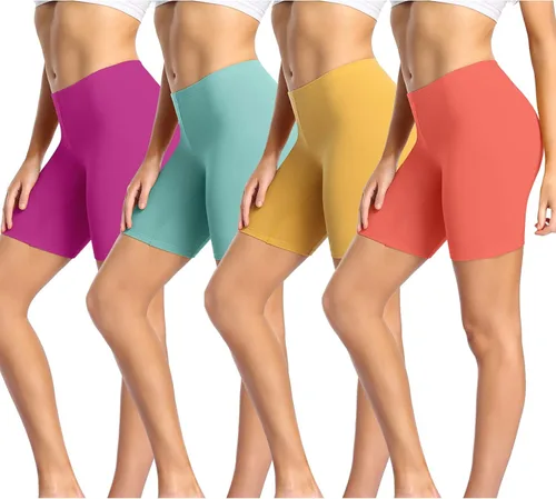 wirarpa Pantalones cortos de algodón para mujer, ropa interior antirozaduras, suaves, pantalones cortos de ciclista para niños, paquete de 4