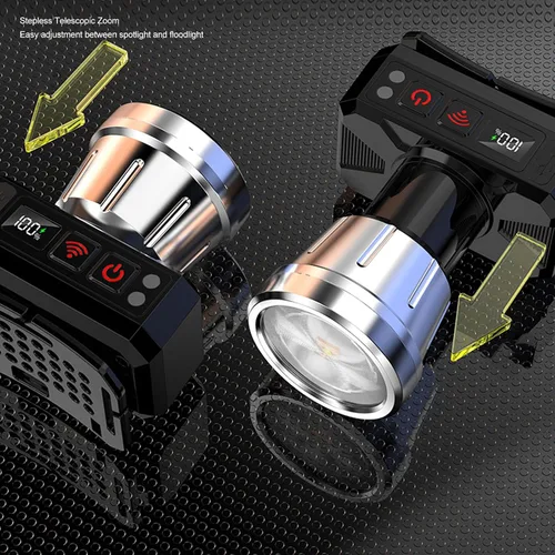 Miniatura 5 de LED Headlamp, Rechargeable Wearable Motion Sensor Headlight with LCD Screen for Outdoor Camping Cycling Hiking Fishing