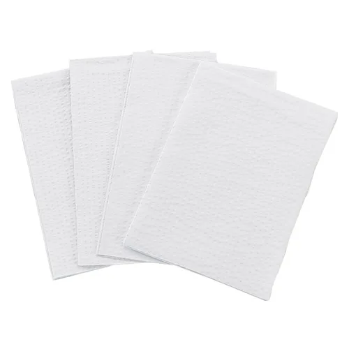 TIDI Toalla de un solo uso, blanca, 13 x 18 pulgadas (paquete de 500) - gofres en relieve - tejido de 3 capas - Toallas y toallitas multiusos -