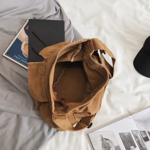 Miniatura 4 de Bolso bandolera grande de lona para mujeres y hombres, bolso de mano tipo mensajero para laptop, trabajo, universidad, viajes