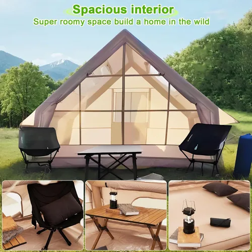 Miniatura 5 de Tiendas de campaña inflables para camping, tienda de campaña inflable grande, tienda de campaña para 1-6 personas, fácil instalación, tienda