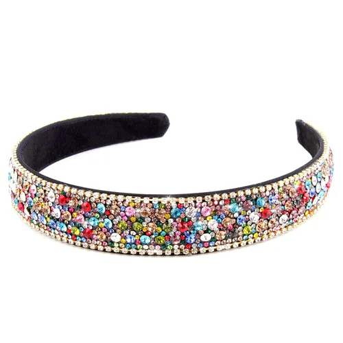 Miniatura 14 de Wecoe Diadema con diamantes de imitación para mujeres y niñas, azul, diadema de moda, antideslizante, brillante, cristal, diamante, banda fina