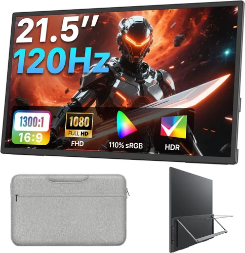 Miniatura 17 de Upperizon Monitor portátil de 16 pulgadas 2K QHD 2560X1600 145% sRGB 120Hz IPS HDR HDMI USB-C Monitor de viaje para laptop, MacBook, PC, Surface PS5