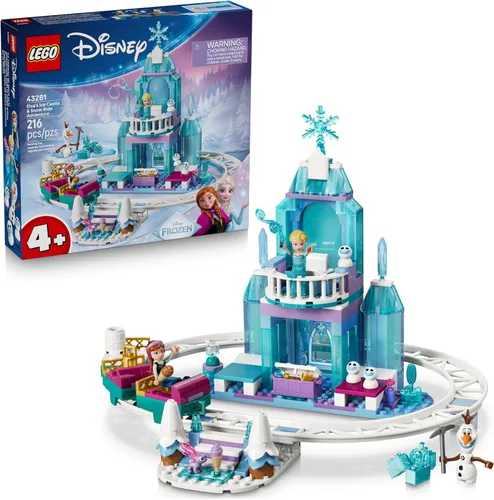 LEGO Disney Frozen Elsa's Ice Castle & Snow Ride Adventure Building Toy - Juguetes de Frozen para niñas y niños, a partir de 4 años - Regalo de
