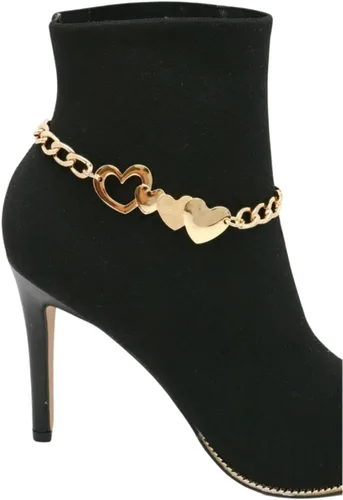Miniatura 2 de Joyería de moda occidental para mujer, pulsera de cadena de bota, pulsera de zapatos, tobillera, círculo, abalorios rústicos, Sin gemas.