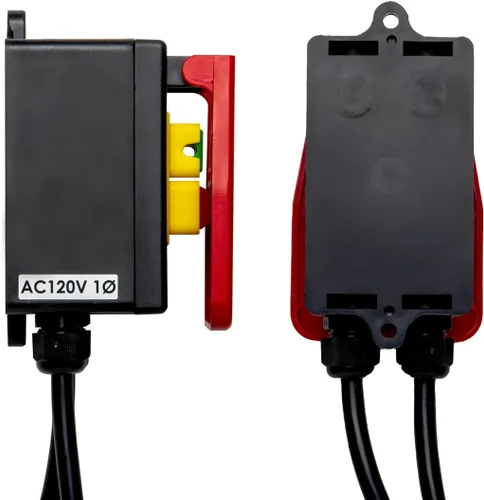 Miniatura 3 de Powertec 120V Interruptor de paleta magnético monofásico encendido/apagado, 9 amperios con cables estándar de 5.5 pies, palanca de rodilla