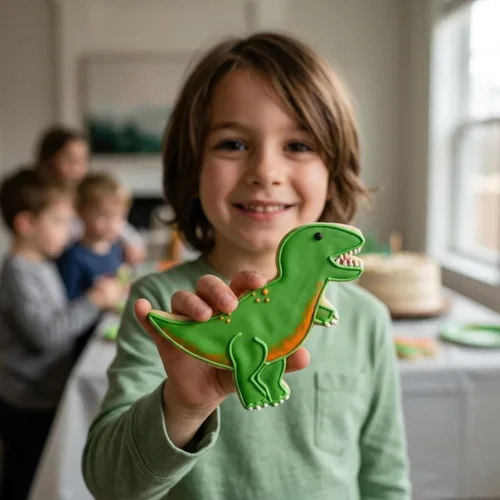 Miniatura 12 de Cortador de galletas con huella de dinosaurio, 4 pulgadas, fabricado en Estados Unidos por Ann Clark