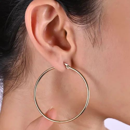 Miniatura 67 de Gempires - Aretes ligeros y gruesos, delicados y minimalistas, hipoalergénicos, chapados en oro, sin deslustre, diseño clásico, para uso diario