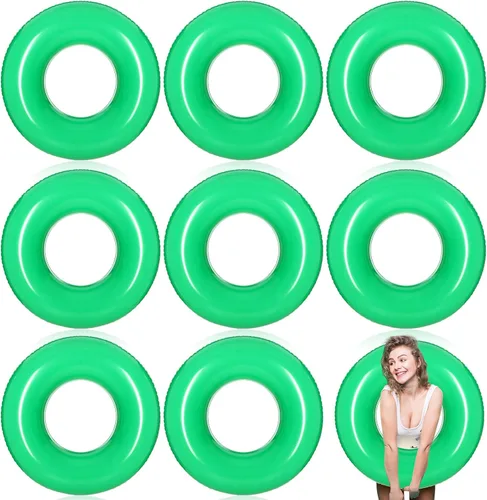 Miniatura 14 de Gemscream Flotador inflable grande de piscina de 36 pulgadas, flotadores de piscina para adultos, tubo inflable para vacaciones de verano, playa