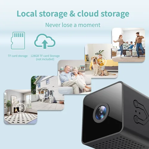 Miniatura 7 de Minicámara inalámbrica 2026 Actualización 1080P Cámara pequeña de seguridad para el hogar WiFi Micro Nanny Cam con detección de movimiento