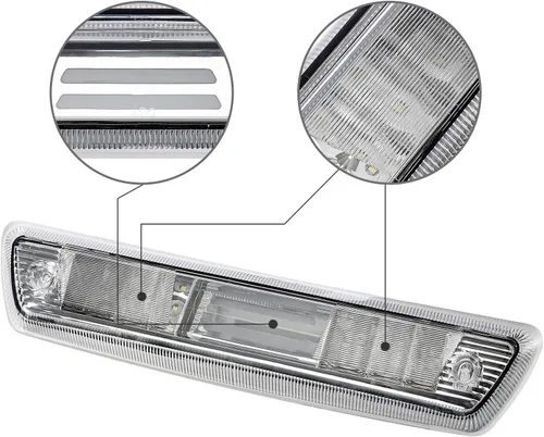 Miniatura 4 de Partsam 3ª luz de freno LED de repuesto para Ford F150 09-14 2009 2010 2011 2012 2013 2014 Tercera luz de freno LED transparente para techo