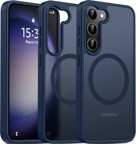 Miniatura 57 de Oterkin Funda magnética para Samsung Galaxy S24 Ultra mate, funda para teléfono S24 Ultra compatible con MagSafe, esmerilada, translúcida, a prueba