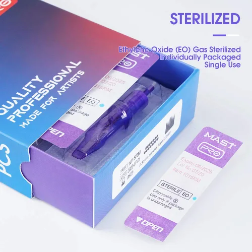 Miniatura 7 de Mast Pro Smp - Cartuchos profesionales para tatuaje, 5 sombreador redondo, agujas de 0.25 MM para maquillaje permanente del cabello del cuero