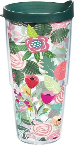 Taza de viaje Tervis de la colección Brilliant Bliss fabricada en Estados Unidos, de doble pared, aislada, mantiene las bebidas frías y calientes,