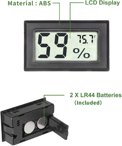 Miniatura 3 de Goabroa Mini termómetro higrómetro digital medidor de humedad para interiores con sensor de temperatura Fahrenheit (℉)