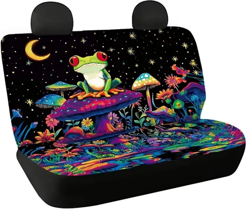 Miniatura 44 de AFPANQZ Funda protectora para asiento trasero de automóvil, con bandera patriótica estadounidense, solo para asiento trasero de automóvil, camión